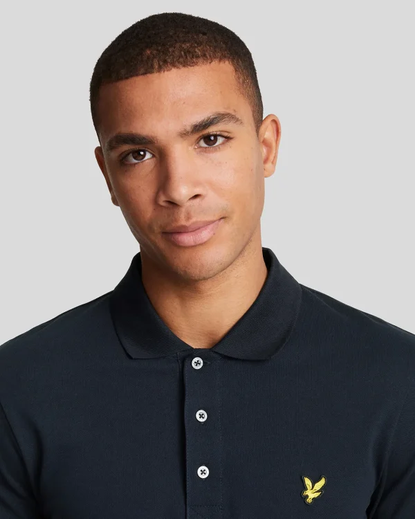 Lyle & Scott Polohemden<Einfarbiges Polohemd DunkleMarine