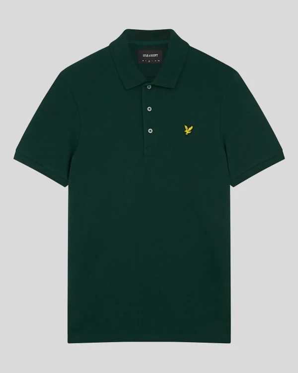 Lyle & Scott Grundlegendes | Polohemden<Einfarbiges Polohemd Dunkelgrün