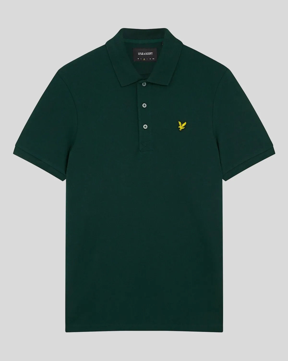 einfarbiges_polohemd_4-3.webp Lyle & Scott Grundlegendes | Polohemden<Einfarbiges Polohemd Dunkelgrün