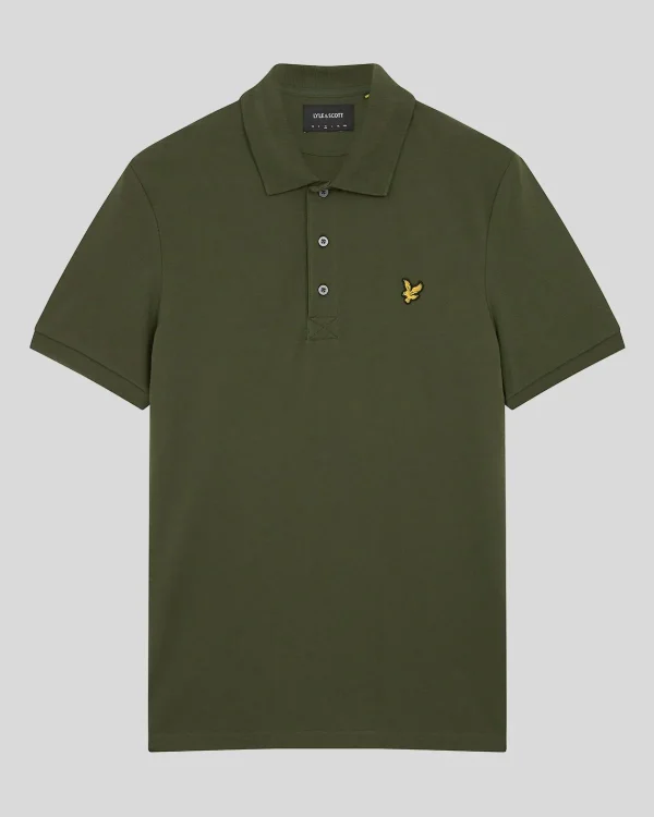 Lyle & Scott Grundlegendes | Polohemden<Einfarbiges Polohemd Olive