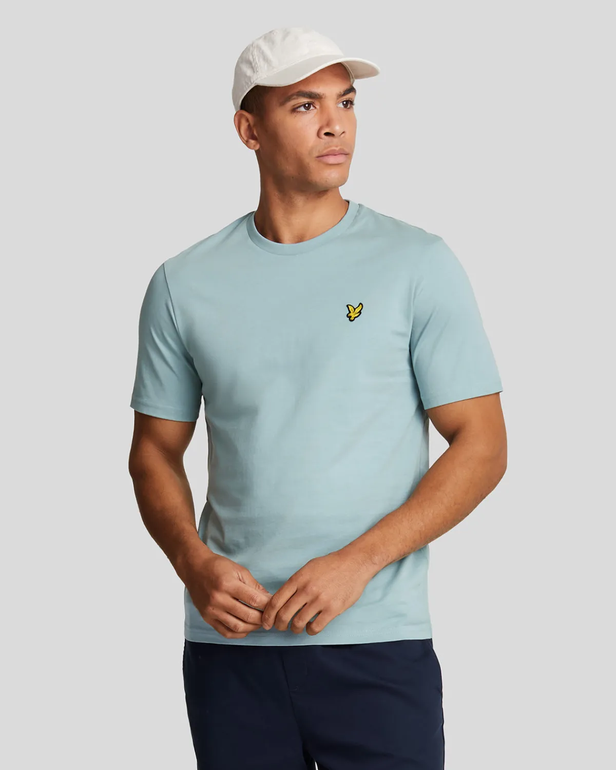 einfarbiges_tshirt_0-1.webp Lyle & Scott Vermächtnis | T-shirts<Einfarbiges T-Shirt BlueSmoke