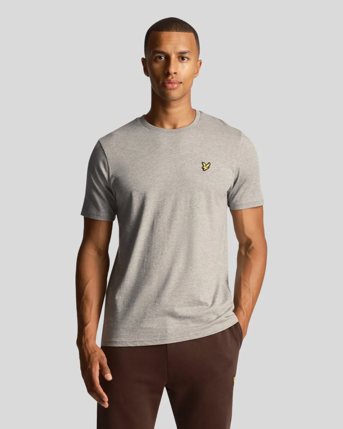 einfarbiges_tshirt_0-13.webp Lyle & Scott Grundlegendes | T-shirts<Einfarbiges T-Shirt MidGreyMargel