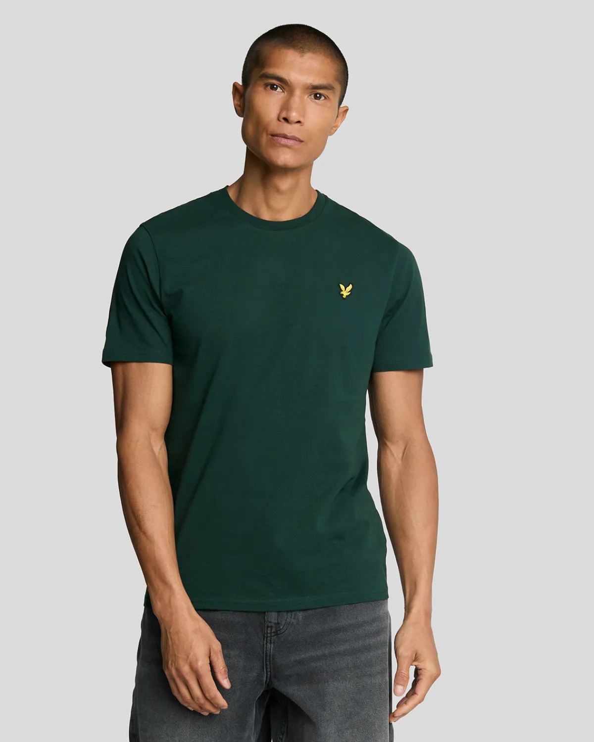 einfarbiges_tshirt_0-15.webp Lyle & Scott Grundlegendes | T-shirts<Einfarbiges T-Shirt Dunkelgrün