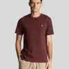 Lyle & Scott Grundlegendes | T-shirts<Einfarbiges T-Shirt Burgund