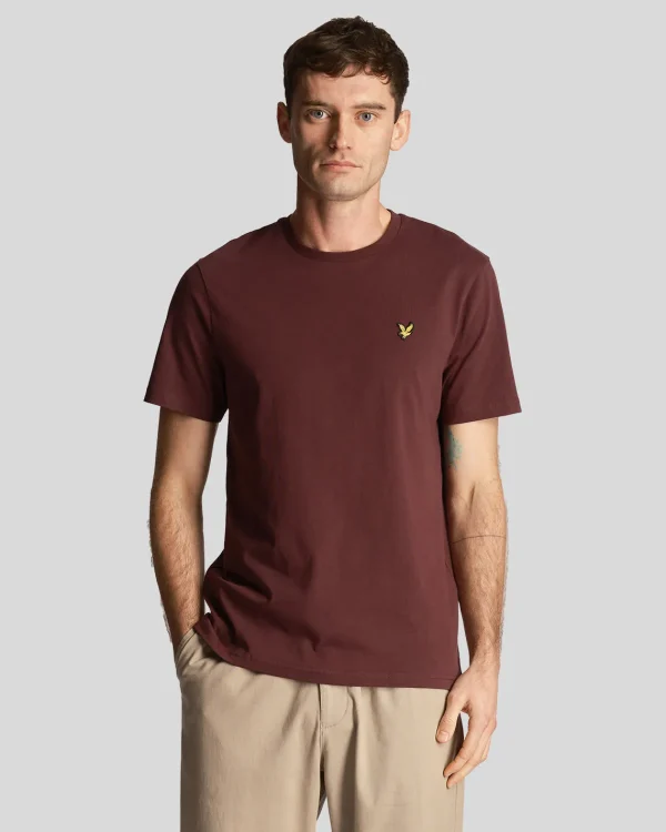 Lyle & Scott Grundlegendes | T-shirts<Einfarbiges T-Shirt Burgund