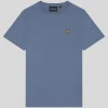 Lyle & Scott Groß & Groß | Übergrößen<Einfarbiges T-Shirt MistBlue