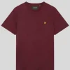 Lyle & Scott Groß & Groß | Übergrößen<Einfarbiges T-Shirt Burgund