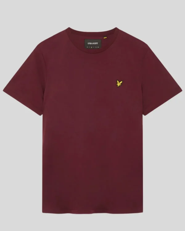 Lyle & Scott Groß & Groß | Übergrößen<Einfarbiges T-Shirt Burgund