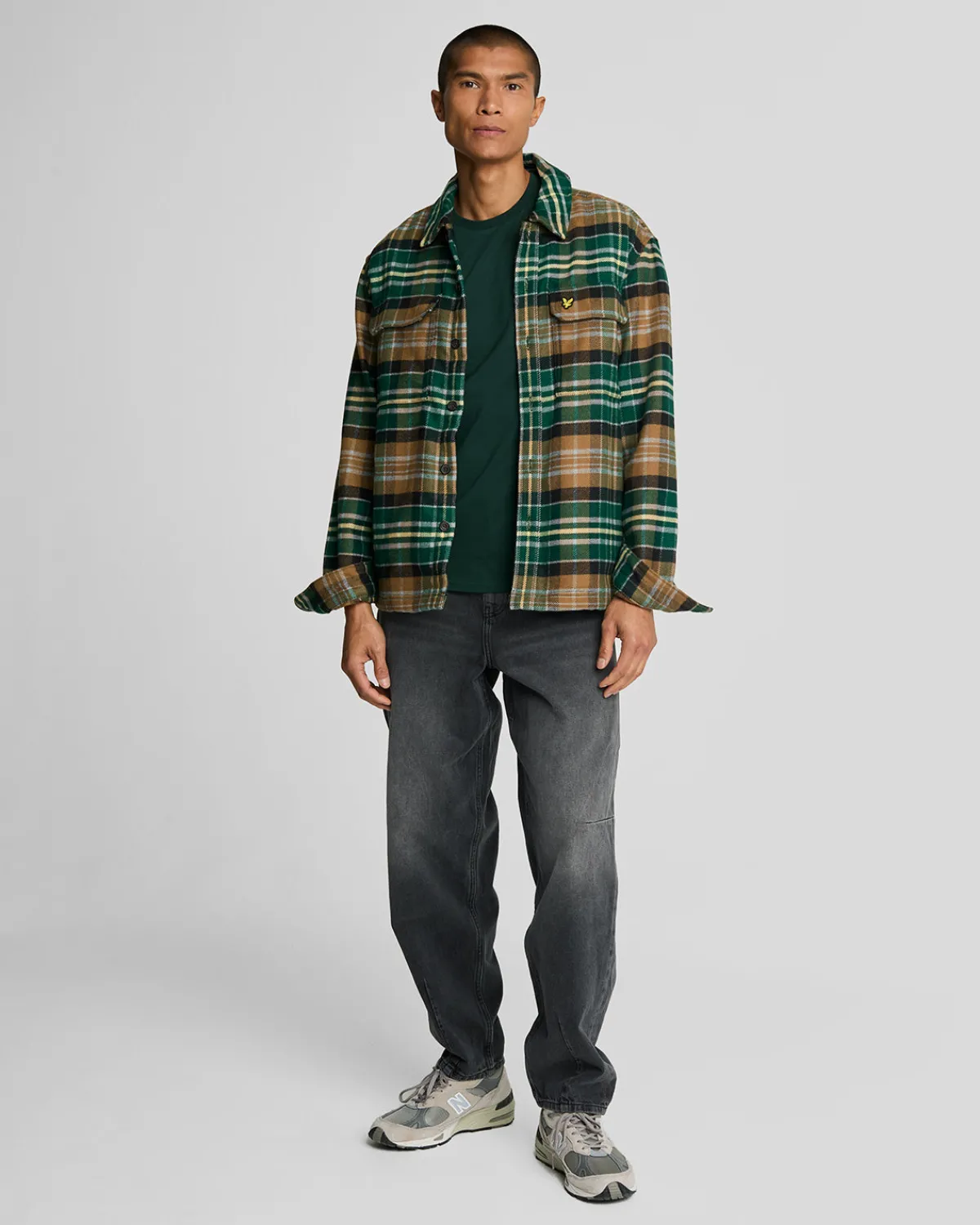 einfarbiges_tshirt_1-15.webp Lyle & Scott Grundlegendes | T-shirts<Einfarbiges T-Shirt Dunkelgrün