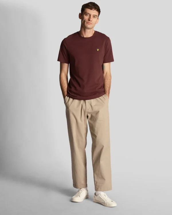 Lyle & Scott Grundlegendes | T-shirts<Einfarbiges T-Shirt Burgund