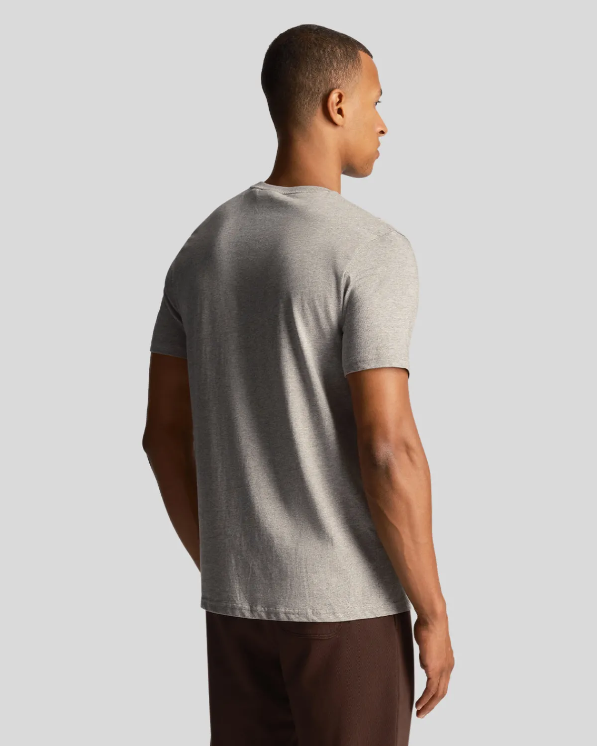 einfarbiges_tshirt_2-13.webp Lyle & Scott Grundlegendes | T-shirts<Einfarbiges T-Shirt MidGreyMargel