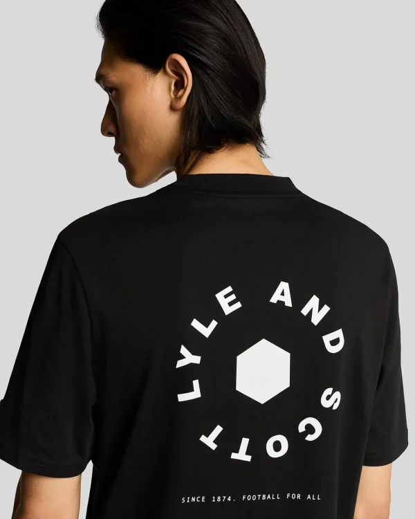Lyle & Scott Vermächtnis | T-shirts<Fußballrad Grafik T-Shirt JetBlack