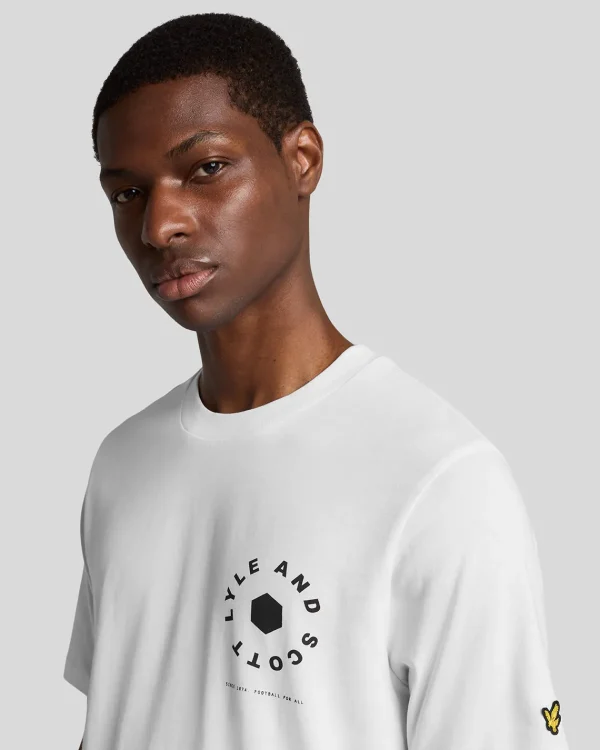Lyle & Scott Vermächtnis | T-shirts<Fußballrad Grafik T-Shirt White