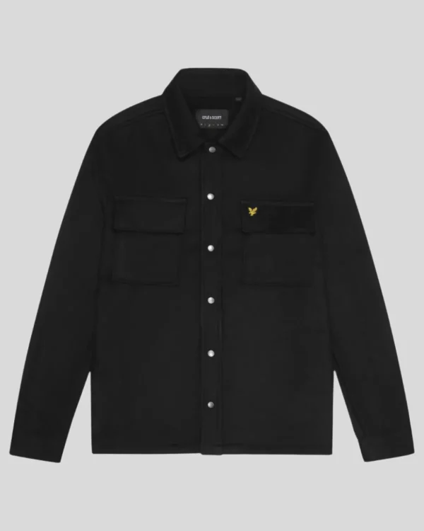 Lyle & Scott Groß & Groß | Übergrößen<Gebürstetes Überhemd Plus JetBlack