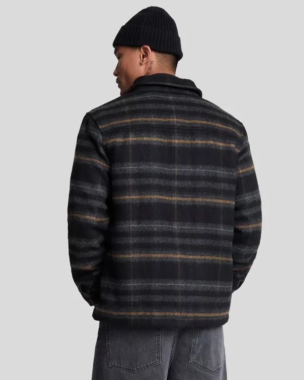 Lyle & Scott Vermächtnis<Gebürstetes Tartan Überhemd JetBlack