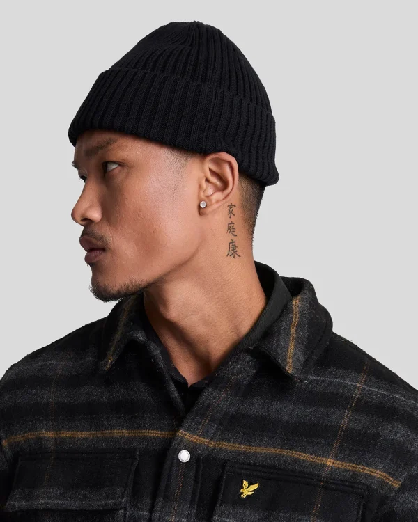 Lyle & Scott Vermächtnis<Gebürstetes Tartan Überhemd JetBlack