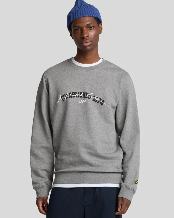 Lyle & Scott Vermächtnis | Sweatshirts<Gegründet 1874 Grafik Rundhalsausschnitt Sweatshirt MidGreyMarl