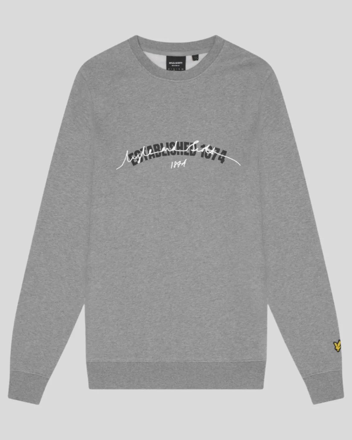 gegrndet__grafik_rundhalsausschnitt_sweatshirt_4.webp Lyle & Scott Vermächtnis | Sweatshirts<Gegründet 1874 Grafik Rundhalsausschnitt Sweatshirt MidGreyMarl