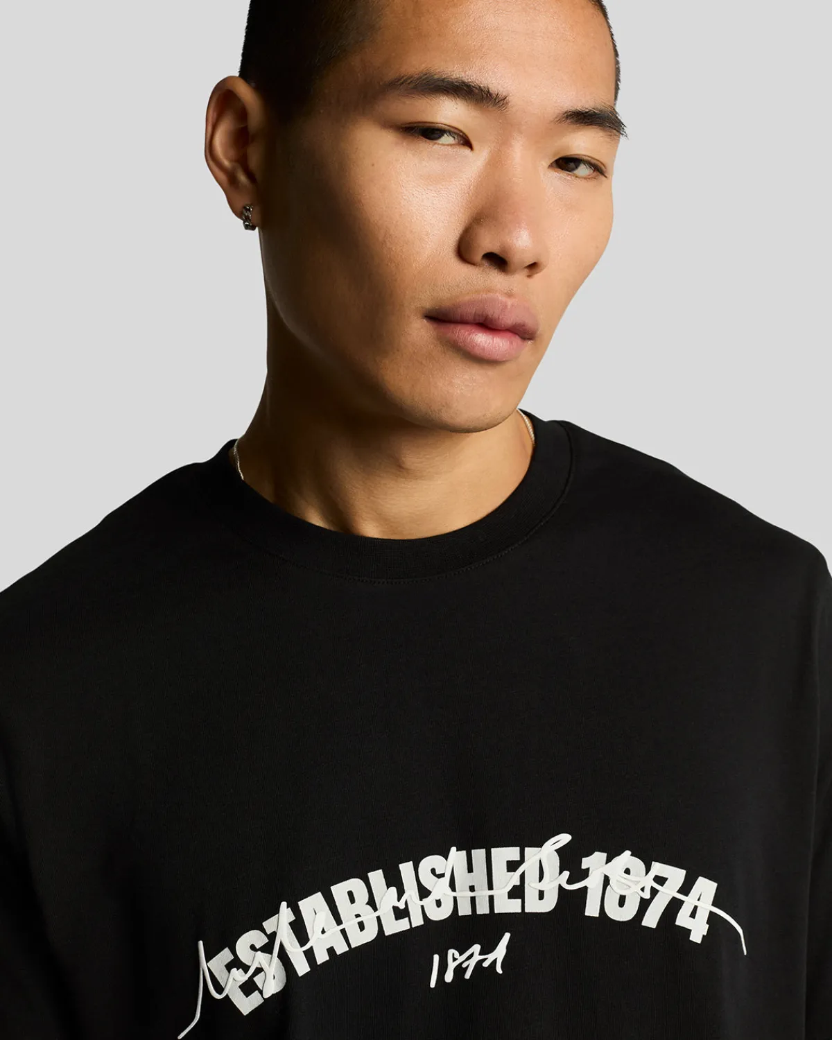 gegrndet__grafik_tshirt_3.webp Lyle & Scott Vermächtnis | T-shirts<Gegründet 1874 Grafik T-Shirt JetBlack