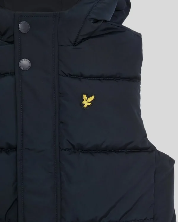 Lyle & Scott Kinder Mäntel & Jacken<Gepolsterte Kapuzenweste für Kinder DarkNavy