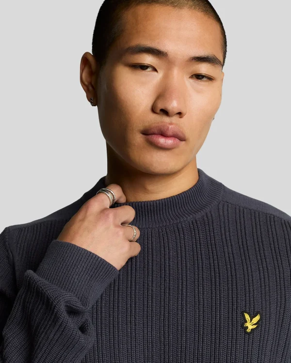 Lyle & Scott Pullover & Strickwaren<Gerippter Pullover mit Rundhalsausschnitt NavyNight