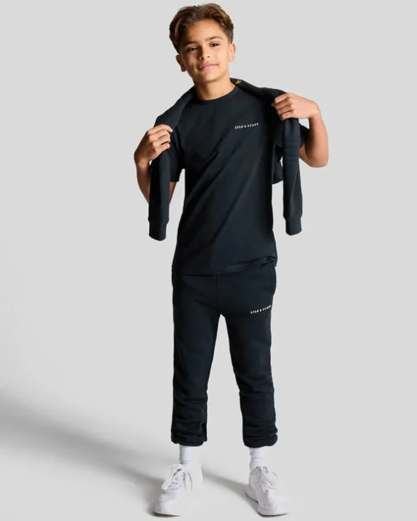 Lyle & Scott Kinder Unterseiten<Gestickter Kinder-Jogger mit Skript DunkleMarine