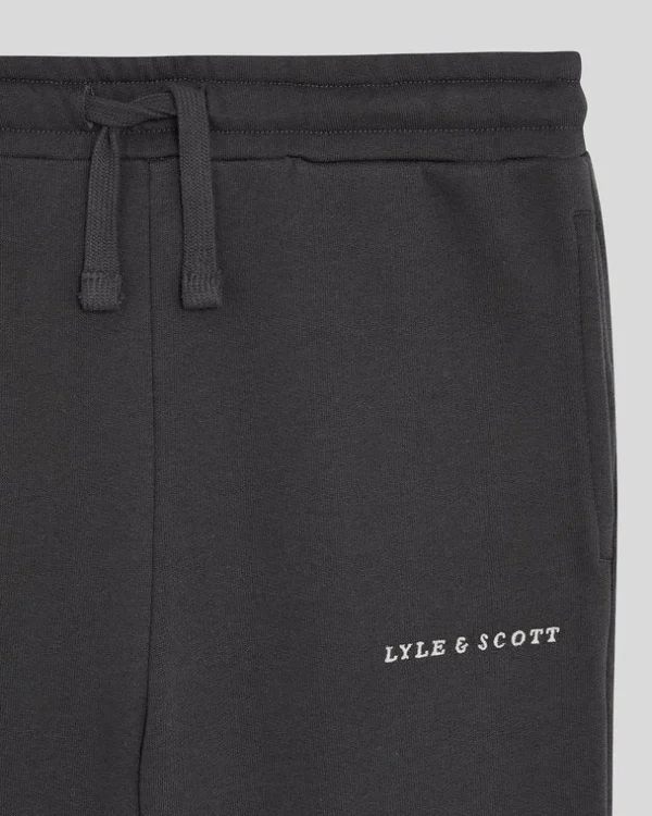 Lyle & Scott Kinder Unterseiten<Gestickter Kinder-Jogger mit Skript Gunmetal