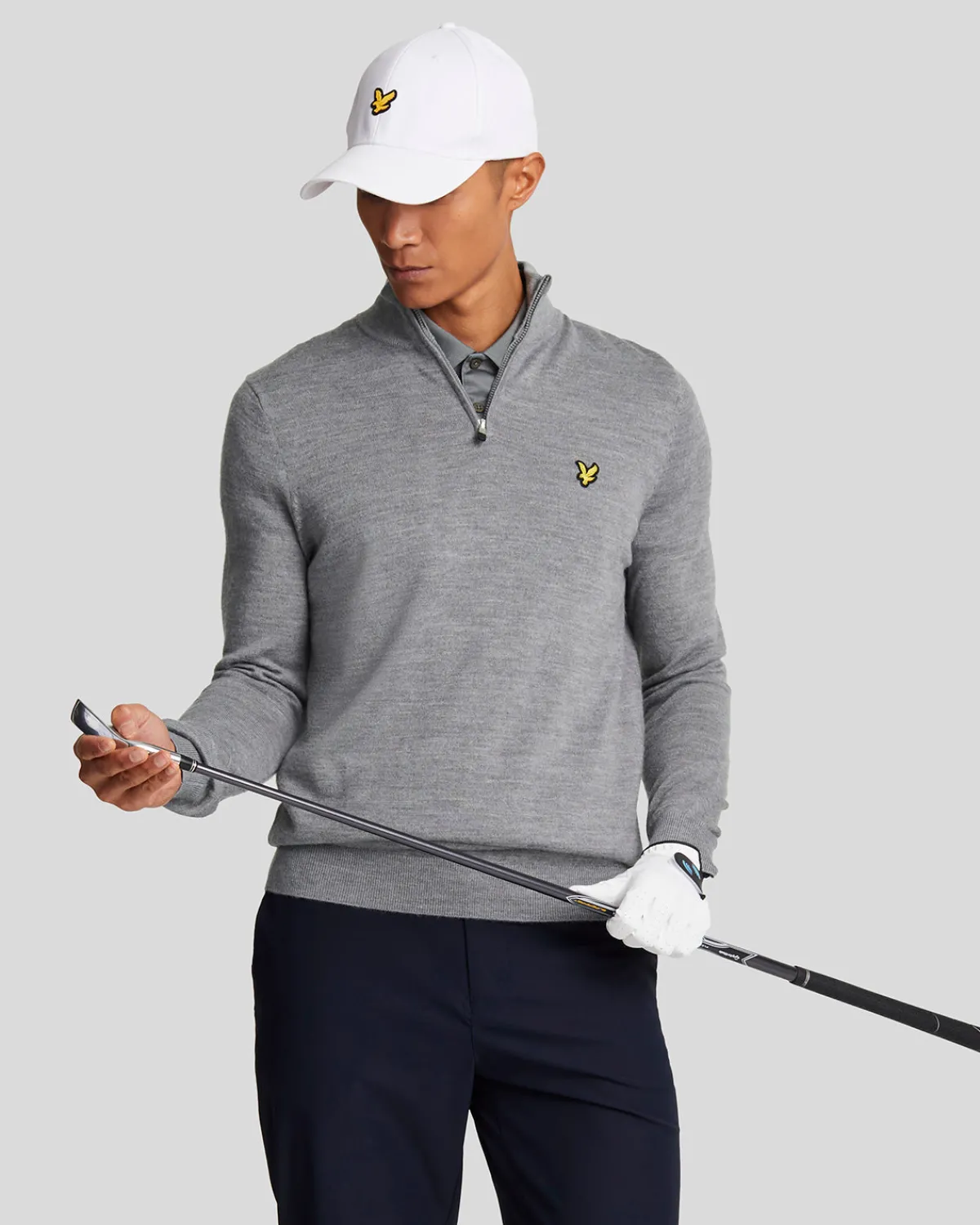 golf__zip_merino_pullover_0.webp Lyle & Scott Golf<Golf 1/4 Zip Merino Pullover MidGreyMarl