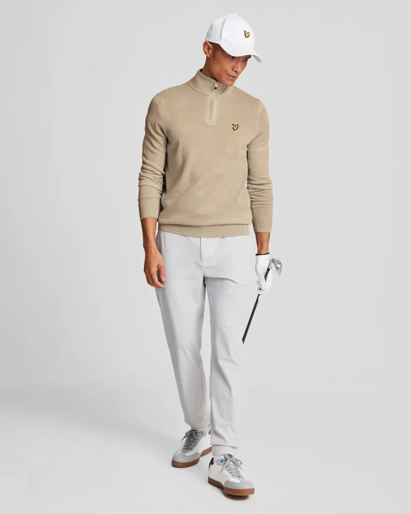 Lyle & Scott Golf | Pullover & Strickwaren<Golf 1/4 Zip Merino Pullover Safari