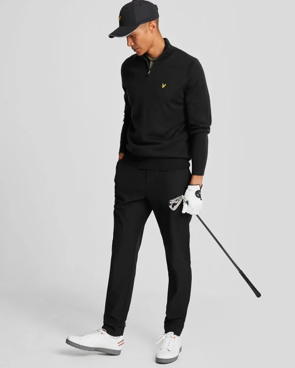 Lyle & Scott Golf | Pullover & Strickwaren<Golf 1/4 Zip Merino Pullover JetBlack