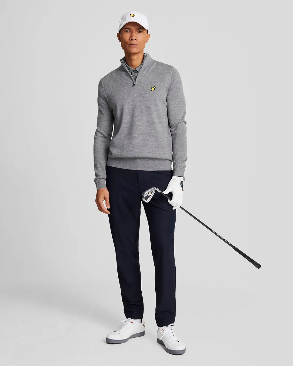 golf__zip_merino_pullover_1.webp Lyle & Scott Golf<Golf 1/4 Zip Merino Pullover MidGreyMarl