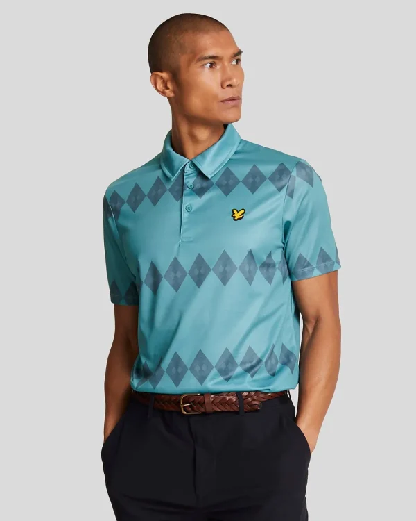 Lyle & Scott Golf | Polohemden<Golf Argyle Polohemd TeeTeal