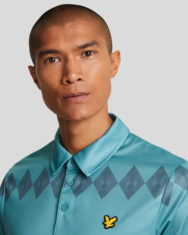 Lyle & Scott Golf | Polohemden<Golf Argyle Polohemd TeeTeal