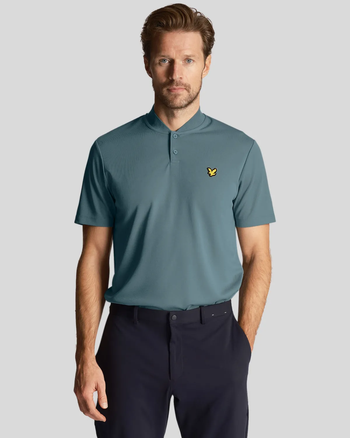golf_bomber_polohemd_mit_kragen_0.webp Lyle & Scott Golf | Polohemden<Golf Bomber Polohemd mit Kragen Eisenblau