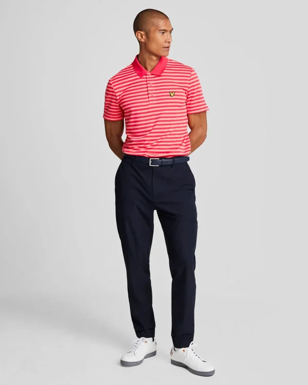 Lyle & Scott Golf | Polohemden<Golf Breitstreifen-Poloshirt BirdieRed/RedBud