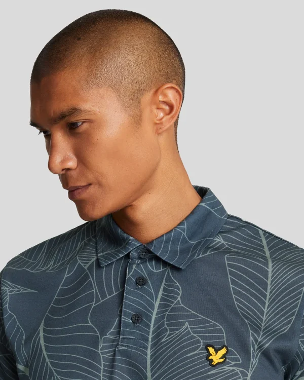Lyle & Scott Golf | Polohemden<Golf Floral Polohemd DarkNavy
