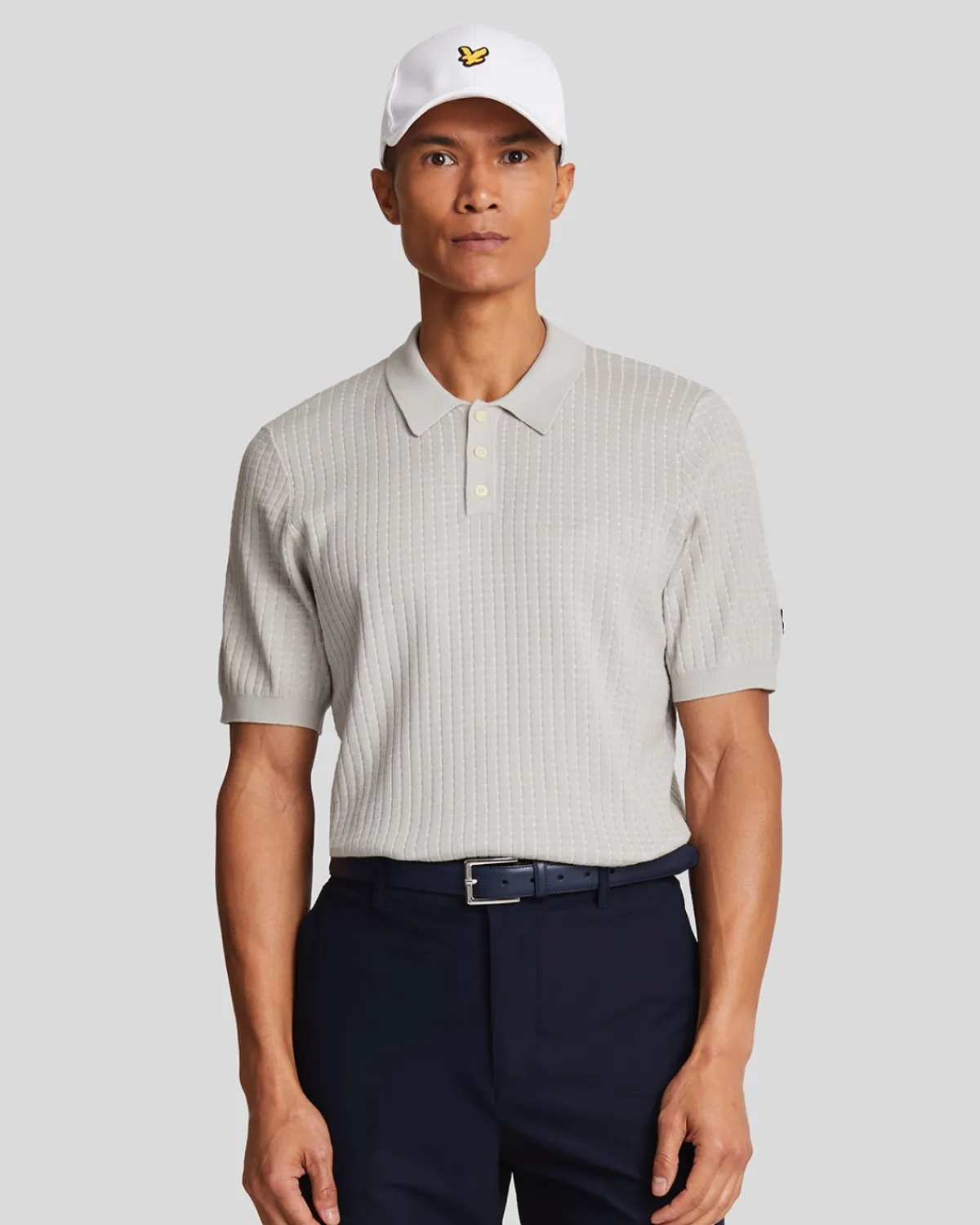 golf_gestricktes_gitter_poloshirt_0.webp Lyle & Scott Golf | Polohemden<Golf Gestricktes Gitter Poloshirt Pebble