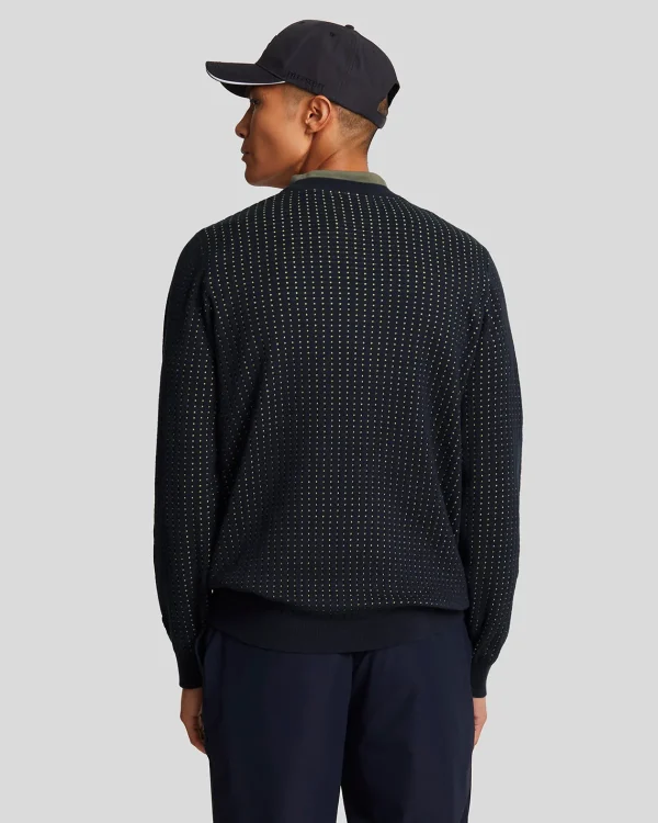 Lyle & Scott Golf | Pullover & Strickwaren<Golf Grid Rundhalsausschnitt Pullover DarkNavy