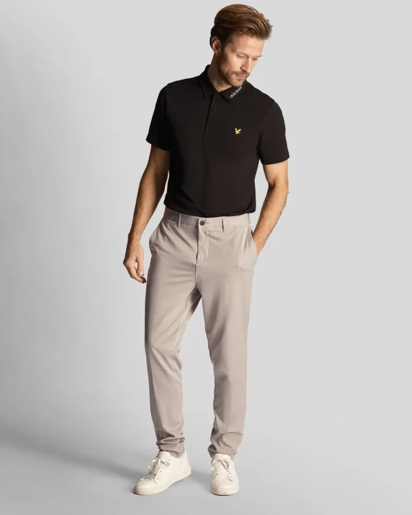 Lyle & Scott Golf | Polohemden<Golf Kragen Logo Technisches Poloshirt Pechschwarz