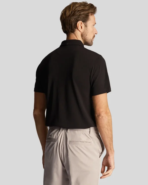 Lyle & Scott Golf | Polohemden<Golf Kragen Logo Technisches Poloshirt Pechschwarz