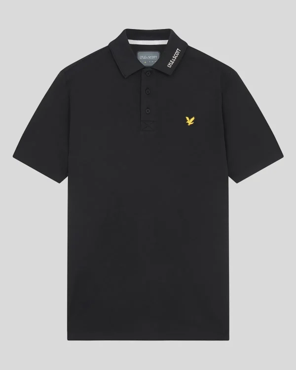 Lyle & Scott Golf | Polohemden<Golf Kragen Logo Technisches Poloshirt Pechschwarz