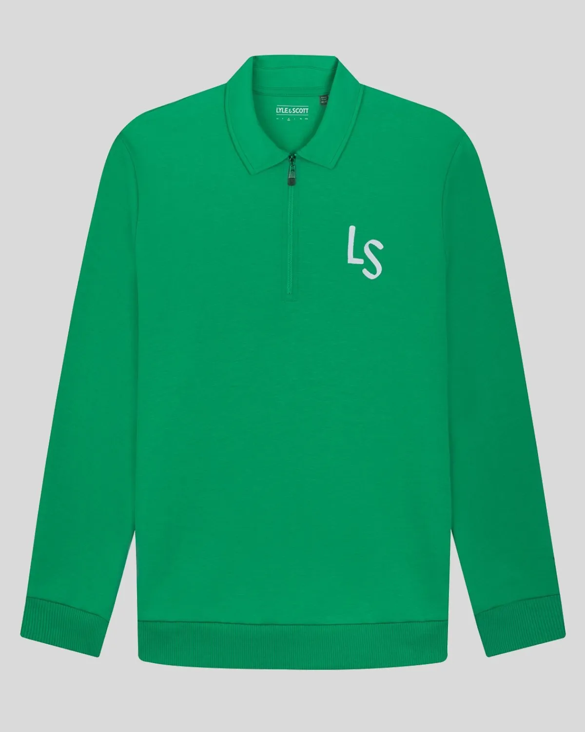 golf_ls_logo__zip_sweatshirt_4.webp Lyle & Scott Golf | Sweatshirts<Golf LS Logo 1/4 Zip Sweatshirt FairwayGreen