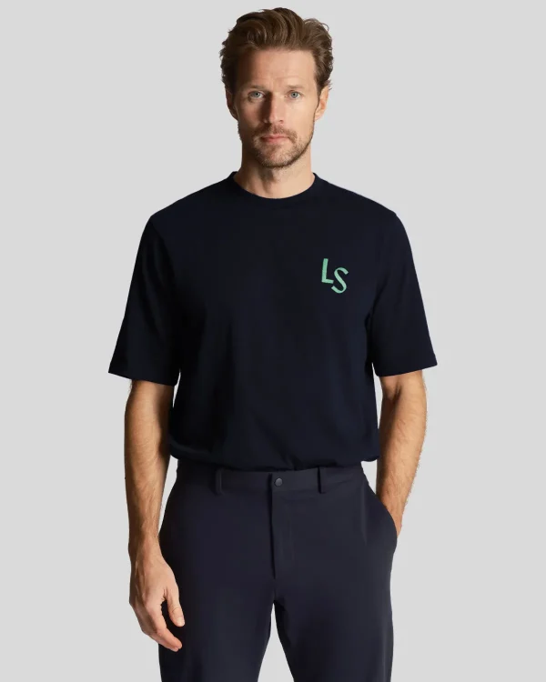 Lyle & Scott Golf | T-shirts<Golf LS Logo T-Shirt DunkleMarine