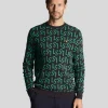 Lyle & Scott Golf<Golf Monogramm gestrickt Rundhalsausschnitt Pullover DunkleMarine