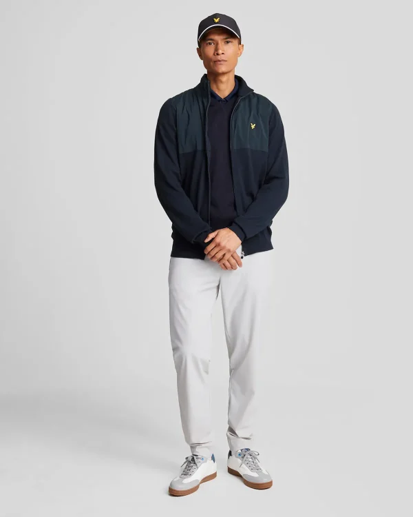 Lyle & Scott Golf | Pullover & Strickwaren<Golf Overlay Full Zip Strick DarkNavy