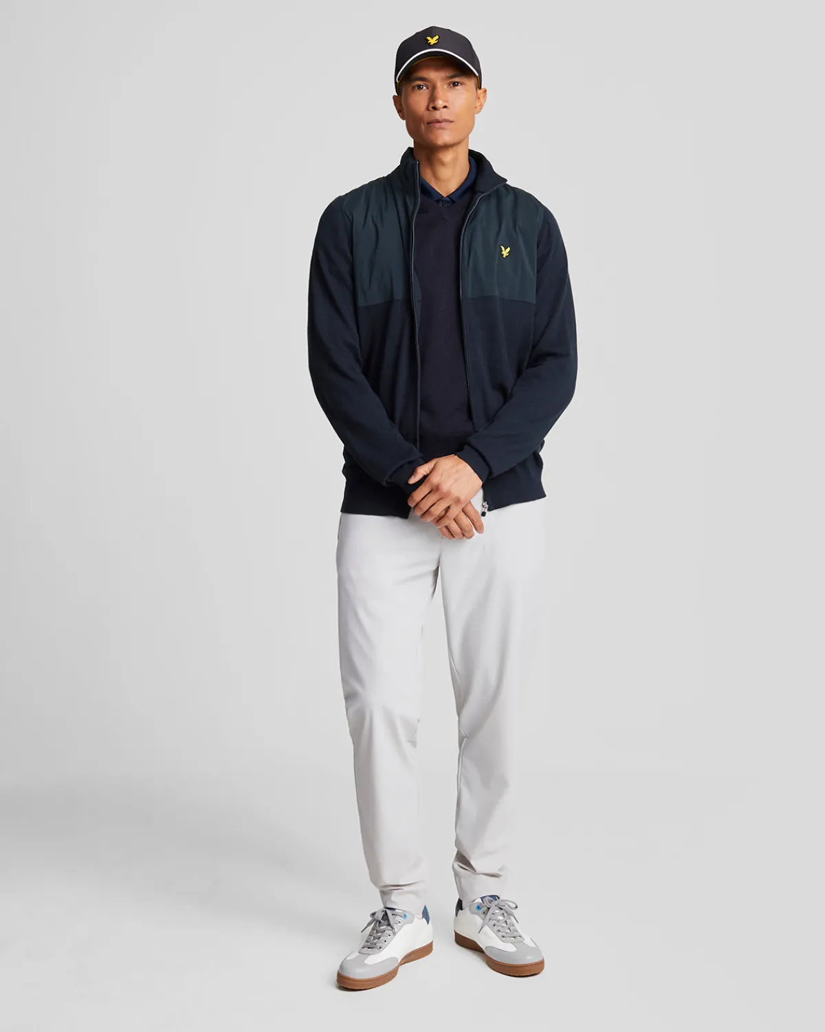 golf_overlay_full_zip_strick_1.webp Lyle & Scott Golf | Pullover & Strickwaren<Golf Overlay Full Zip Strick DarkNavy