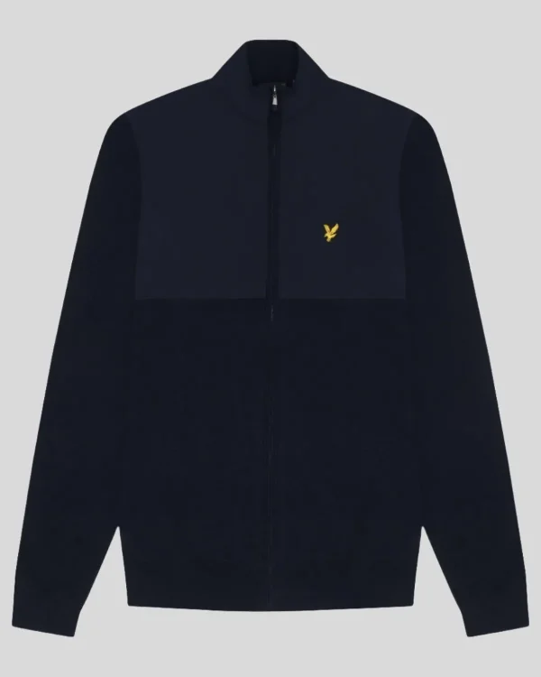 Lyle & Scott Golf | Pullover & Strickwaren<Golf Overlay Full Zip Strick DarkNavy