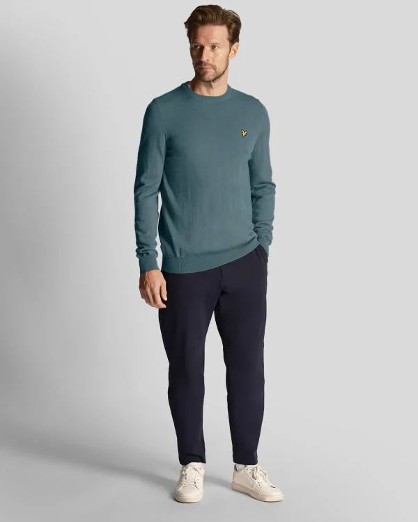 Lyle & Scott Golf | Pullover & Strickwaren<Golf Rundhals-Pullover Eisenblau