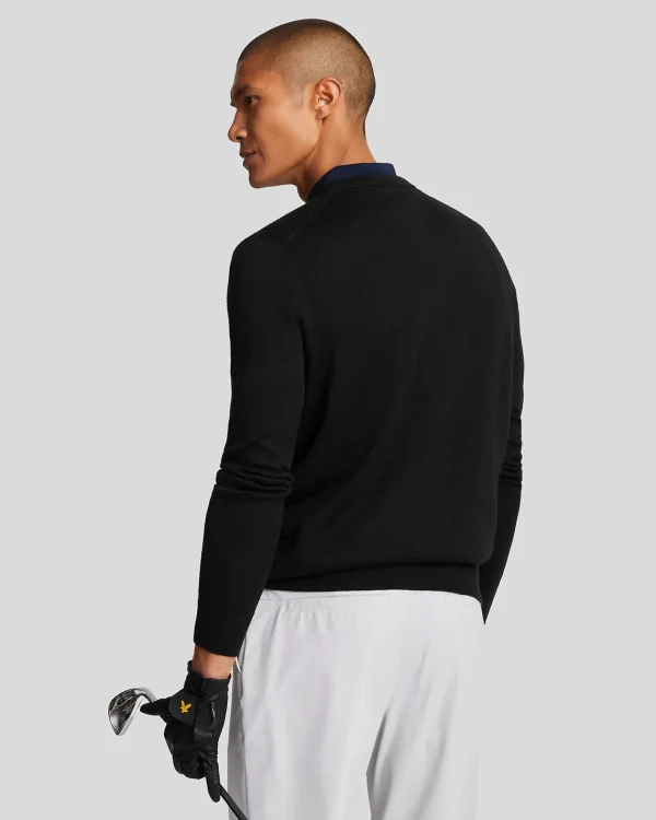 Lyle & Scott Golf | Pullover & Strickwaren<Golf Rundhals-Pullover Pechschwarz
