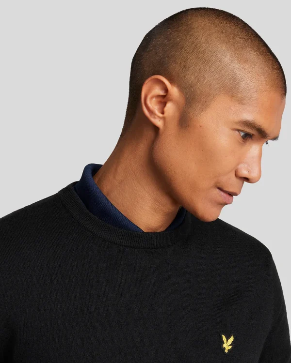Lyle & Scott Golf | Pullover & Strickwaren<Golf Rundhals-Pullover Pechschwarz